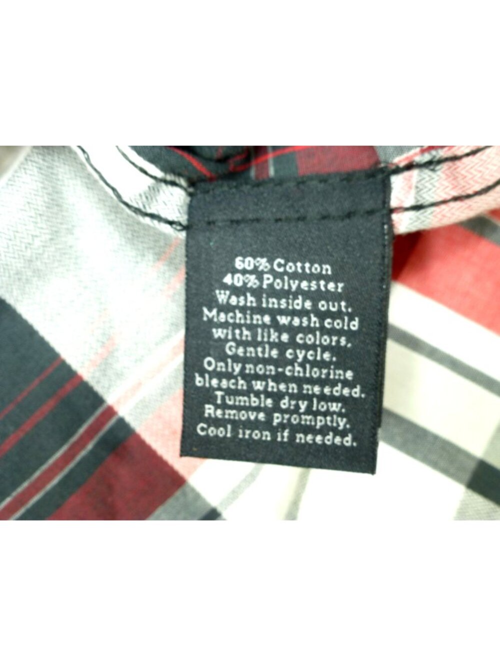 Rock & Republic Mens Red & Black Plaid Button-Up Long Sleeve Shirt Easy-Care Fab - Picture 10 of 13